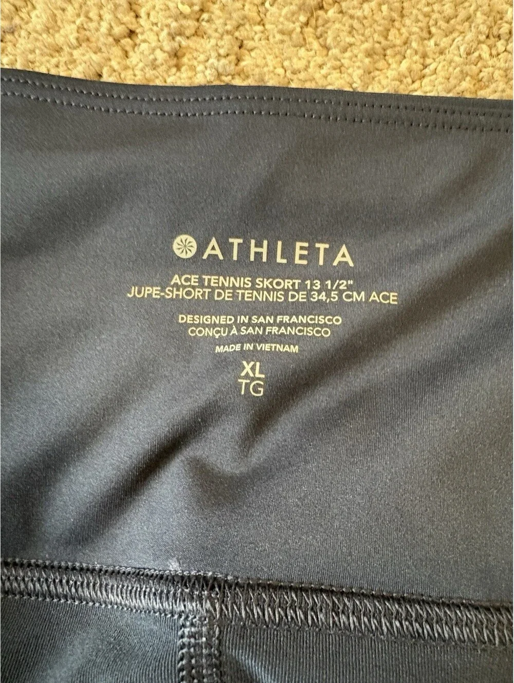 Athleta Ace Tennis Skort Women's XL Navy Blue 13.5